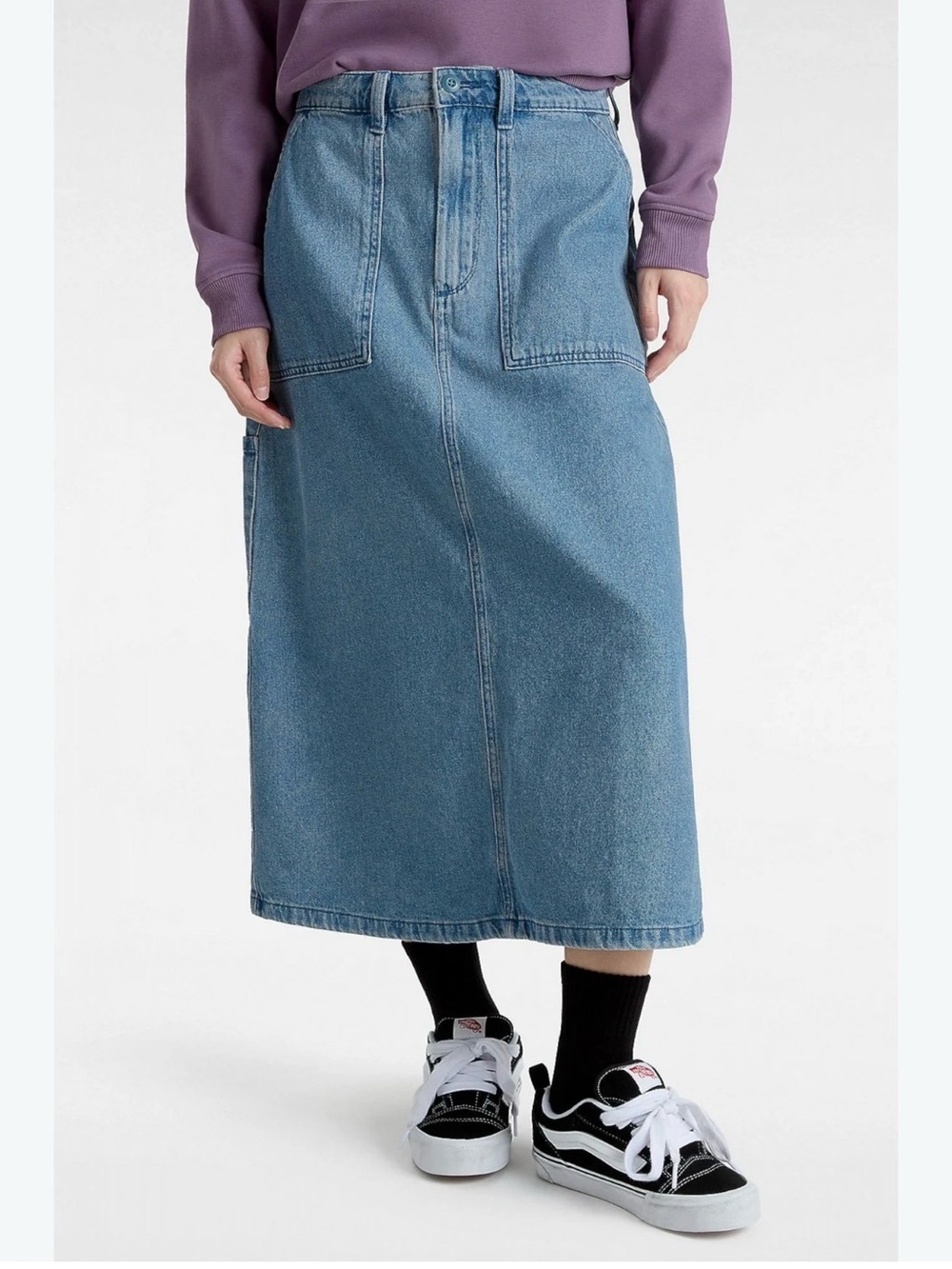 VANS Union Denim Carpenter Skirt Stone Wash  size 28